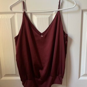 Maroon Bodysuit Tank